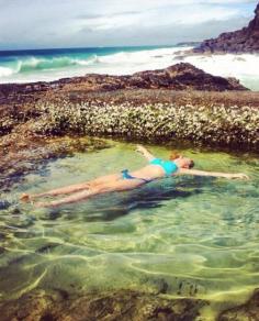 Snapper Rocks in  Coolangatta, Australia ~ A rock pool created by the ocean >>> This looks awesome