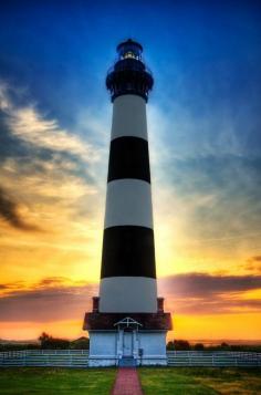 breathtakingdestinations: “ Sunset at Bodie Island Lighthouse in Outer Banks, North Carolina, USA ”