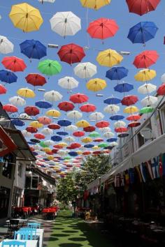 Antalya, Turkey, Antalya, Turkey - Umbrellas swaying overhead!