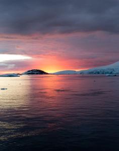 
                        
                            Magnificent sunset from T+L's most recent trip to Antarctica.
                        
                    