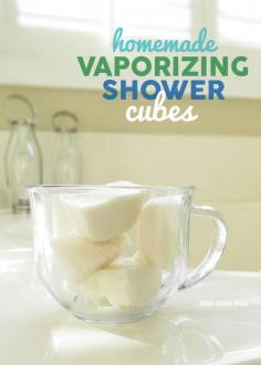 
                        
                            Homemade Vaporizing Shower Cubes (without menthol). A perfect DIY gift idea.
                        
                    