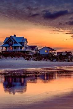 atraversso: “ Morning view of the North Topsail Beach, NC ”