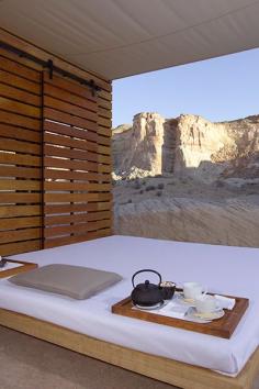 Amangiri in Utah is a #Fodors100 winner in the Trip of a Lifetime category. It has stunning accommodations inside and out.