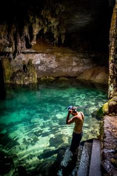 Cenote Choo-Ha, Quintana Roo, Mexico    Can't wait to get my diving certificate and dive in them too.