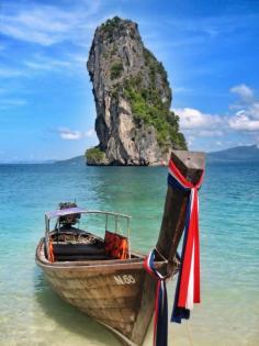 Ao Nang, Ao Nang, Thailand - Longtail boats on Thai beaches make great photos