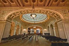 
                        
                            One of two magnificent stained-glass domes in the old Public Library in downtown Chicago, now used at the Chicago Cultural Center
                        
                    