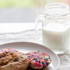 
                        
                            Milk & Cookies Bakery in NYC >> The best cookie shop in New York AND you can design your own dough - pick a base dough, then choose your add-in ingredients (m&ms, caramel bits, pecans, mint chips, etc.)—then cook the cookies at home yourself.   Tamron Tip: Try a classic food shot by using a wide aperture (example: 4.0) to selectively focus on one part of the cookie on a plate. Style your shot with props such as other sweet treats, a cold glass of milk, silverware, etc. #PinUpLive
                        
                    