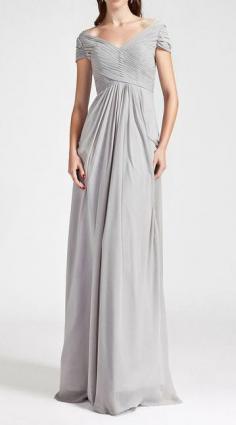 
                        
                            Sheath/Column Off-the-shoulder Floor-length Chiffon Bridesmaid Dress
                        
                    