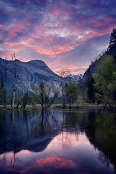 Reflections in Yosemite National Park, California, United States of America.