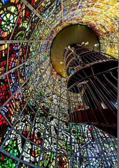 Colorful glass architecture beauty