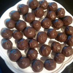 The yummiest part of a Pecan Pie Balls. Great for Thanksgiving snacks. :D