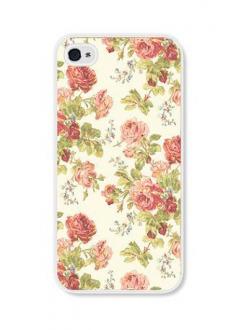 Peach Floral Rose iPhone Case