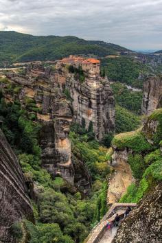 Monastery in rock formation - Meteora, Greece