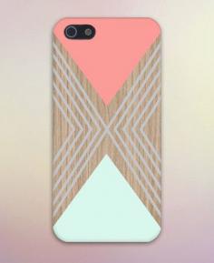 
                    
                        Salmon Pink x Turquoise Triangles x Wood Design Case
                    
                