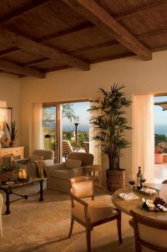 Villas are cozy retreats, with a patio and fireplace. #Jetsetter