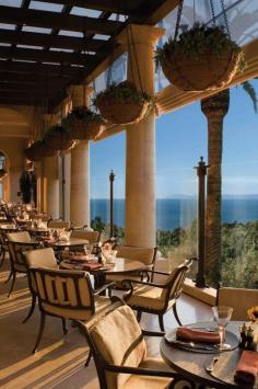 Guests can dine on the patio for unobstructed views of the ocean. #Jetsetter