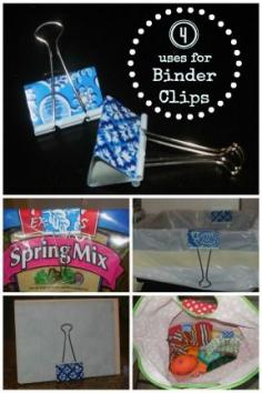 
                        
                            4 uses for binder clips @Tipsaholic
                        
                    