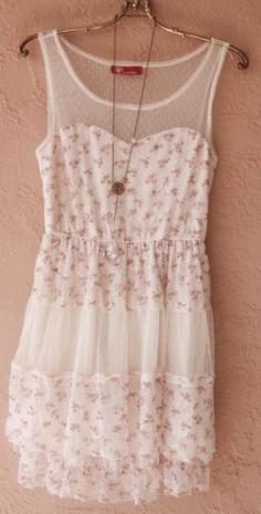 
                    
                        Sheer mesh with lace roses ruffle babydoll dress
                    
                