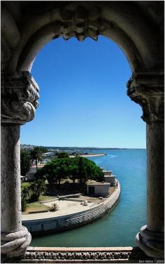 
                    
                        Looking through a Belém's fort window admiring the Tagus River and Lisbon river banks #Portugal
                    
                