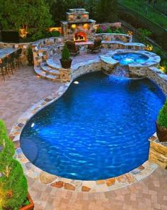
                    
                        Beautiful backyard with #fireplace, #spa and #pool! Find more inspiring pins via @BainUltra.
                    
                
