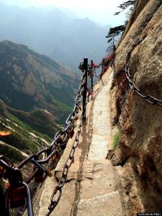 
                    
                        Path for ascending Mount Huashan, China
                    
                
