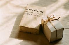 Starbucks napkin? Rustic wrapping!