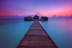 
                    
                        Image via We Heart It weheartit.com/... #beach #landscape #Maldives #ocean #ombre #resort #sea #sunrise #pastelsky
                    
                