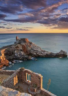 The Gothic Church of St. Peter in Portovenere, Liguria, Italy