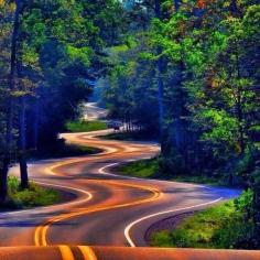 
                    
                        Beautiful winding road in Wisconsin
                    
                