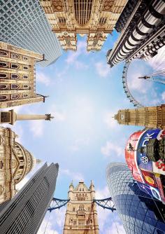 
                    
                        Montage Picture Of London Landmarks, View From Below (digital Composite) Photograph
                    
                
