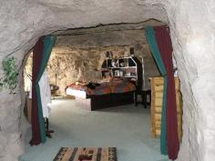 
                    
                        Rooms carved into the rock at Kokopelli Cave Bed and Breakfast in New Mexico.
                    
                