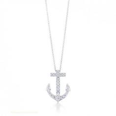 
                    
                        Tiffany Outlet Anchor Charm Diamond Necklace
                    
                