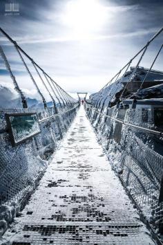 
                    
                        A Walk in the Sky, Mount Titlis, Switzerland - the highest suspension bridge in Europe at 3040m high.
                    
                