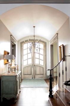 
                    
                        Love the washed gray in this foyer by Alice Lane.
                    
                