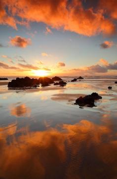 
                    
                        A winter warmer sunset, North Cornish Coast, Cornwall, England
                    
                
