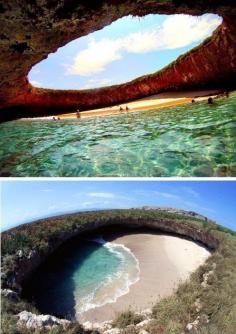 
                    
                        world's most idyllic bomb site - Hidden beach created by giant blast from mexican
                    
                