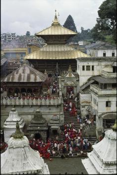 
                    
                        The Pashupatinath Temple near Kathmandu, Nepal. These are the crematories of Kathmandu next to Bhagmati river.
                    
                
