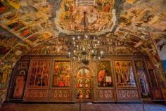 
                    
                        Iconostasis of the Church of the Prophet Elijah in Yaroslavl, Russia, is in the "winter church," a smaller side chapel that is more easily heated
                    
                