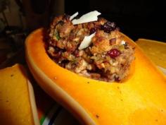 
                    
                        Butternut Squash with Stuffing combines #GottoBeNC butternut squash, pecans and apple.  #LocalDish
                    
                