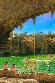 
                    
                        The lagoon - Hamilton Pool, Texas, United States.
                    
                