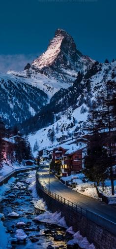 
                    
                        The Matterhorn soaring above Zermatt, Switzerland
                    
                