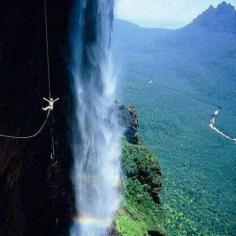 
                    
                        Ziplining in Venezuela.
                    
                