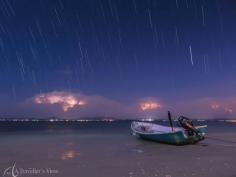 
                    
                        Watching the beautiful lighting display over the main land of Malaysia as the stars trail across the sky. #beach Discovered by Jan Venter at Kapas Island, Marang, Malaysia
                    
                
