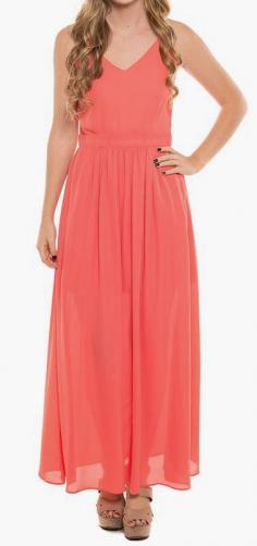 
                    
                        Coveted Clothing Coral Lace-Back Maxi Dress
                    
                
