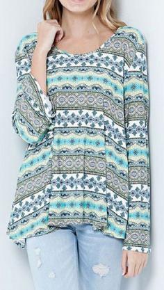 
                    
                        Elegant Apparel Mint Tribal Boho Tunic
                    
                