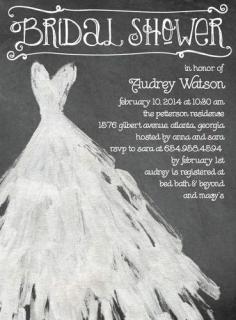 
                    
                        Chalk Couture - Signature White Bridal Shower Invitations
                    
                