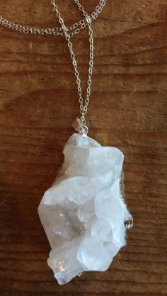 
                    
                        Large Quartz Crystal on Silver Chain
                    
                