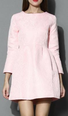 
                    
                        Candy Pink Floral Jacquard Dress
                    
                