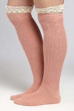 
                    
                        Winter Lennon Blush Crochet Boot Socks
                    
                