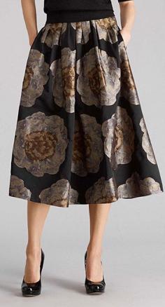 
                    
                        Bigio Collection Forest Floral Midi Skirt
                    
                